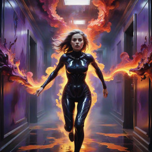 Beautiful woman in burning corridor - CCXL.jpg