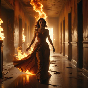 Beautiful woman in burning corridor - BXL.jpg