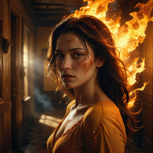 Beautiful woman in burning corridor - AXL.jpg