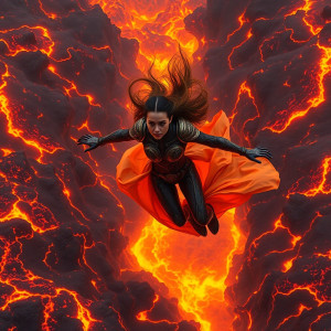 Beautiful woman swimming in lava field.jpg
