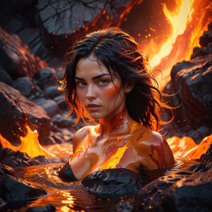 Beautiful woman bathing in lava field.jpg