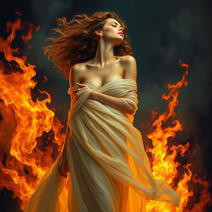 Beautiful woman bathing in roaring fire.jpg