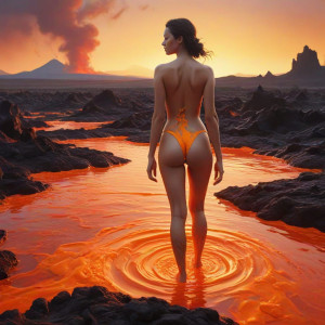 Beautiful woman bathing in lava field - MDXL.jpg