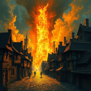 Pillar of fire in medieval city.jpg