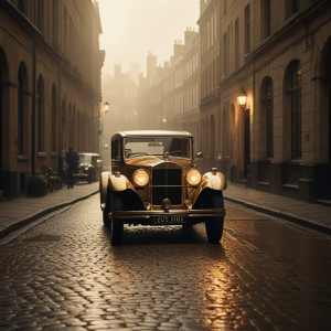 Golden vintage car in Victorian London - BXL.jpg