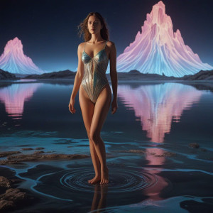 Beautiful woman in glacier lake.jpg