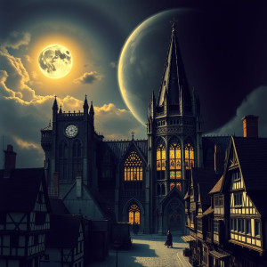 Black Sun over Gothic cathedral in medieval city.jpg