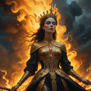 Beautiful queen burning at the stake in roaring fire - CCXL.jpg
