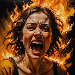 Beautiful woman screams in pain in roaring flame - DXL.jpg
