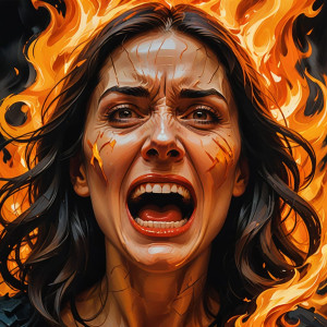 Beautiful woman screams in pain in roaring flame - DXL.jpg
