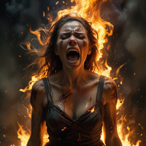 Beautiful woman screams in pain in roaring flame - BXL.jpg