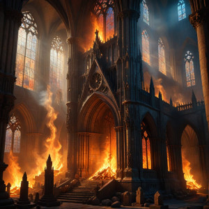Medieval Gothic cathedral bursts into flames - AXL.jpg
