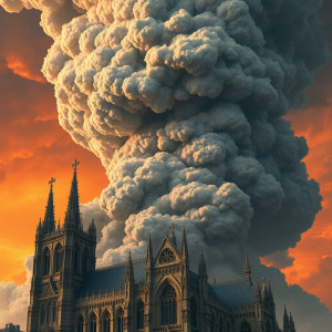 Giant pyroclastic cloud over medieval Gothic cathedral - FS.jpg