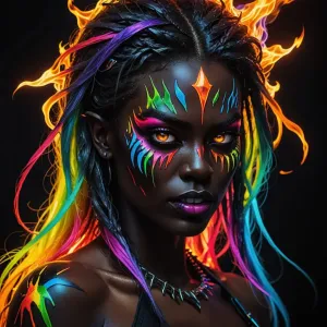 Black woman in flames.webp
