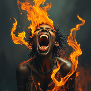 Black woman engulfed in flames screams in pain.jpg