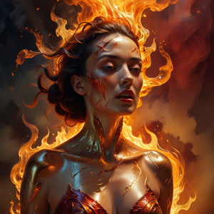 Bronze woman engulfed in roaring flame - АХ.jpg