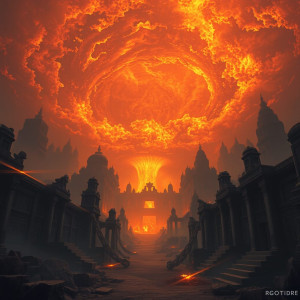 Giant fiery tornado in ancient city.jpg
