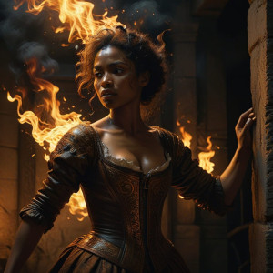 Beautiful ebony woman engulfed in roaring flame - BХL.jpg