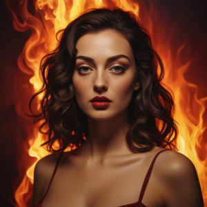 Beautiful woman consumed by flames of Love - RVXL5.jpg