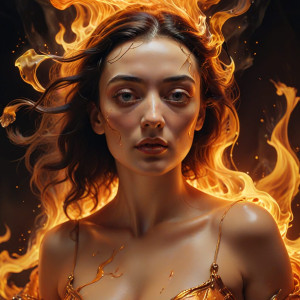 Beautiful woman consumed by flames of Love - AXL.jpg