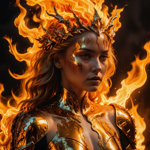 Golden woman engulfed in roaring flame - DXL.jpg