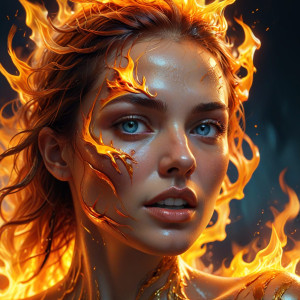Golden woman engulfed in roaring flame - AXL.jpg
