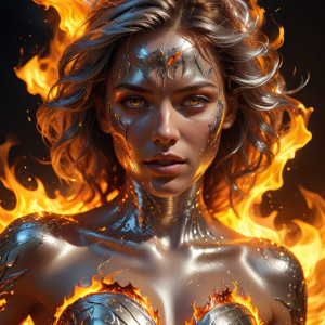 Silver woman engulfed by a roaring flame - АХ.jpg