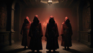 A group of monks in red hood cloaks.jpg