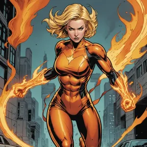 Superwoman in flames - 1.webp