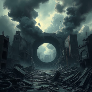 Tunnel to Hell in apocalyptic city.jpg