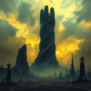 Tower of darkness in apocalyptic landscape.jpg