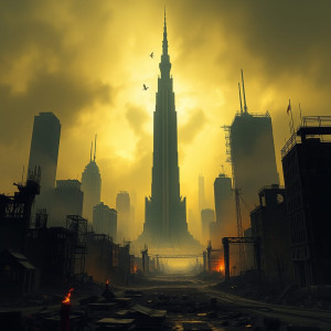 Tower of darkness in apocalyptic city.jpg