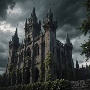 Medieval castle in Dublin under Black Sun - RVXL4.webp