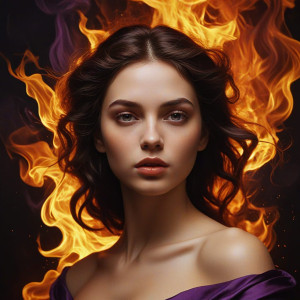 Beautiful woman rising from the lake of fire - RVXL5.jpg