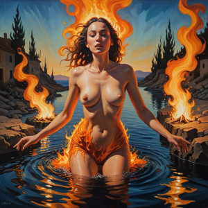 Beautiful woman rising from the lake of fire - RVXL4.jpg