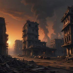 Ruined houses in apocalyptic city.jpg