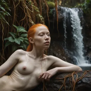 Рыжая ню у водопада.webp