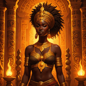 Goddess of fertility in African temple under black moon -  DXL.jpg