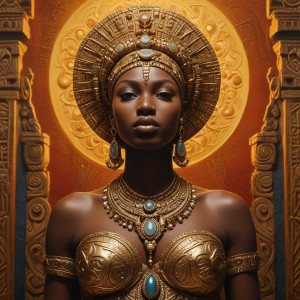 Goddess of fertility in African temple under black moon - RVXL5.jpg