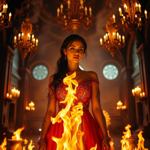 Beautiful woman inside the burning hall.jpg