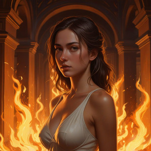 Beautiful woman inside the burning hall - RVXL5.jpg