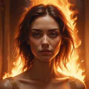 Beautiful woman inside the burning hall - J9.jpg