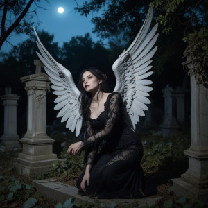 Beautiful female angel in abandoned cemetery - RVXL5.jpg