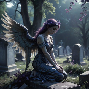 Beautiful female angel in abandoned cemetery - ВХ.jpg