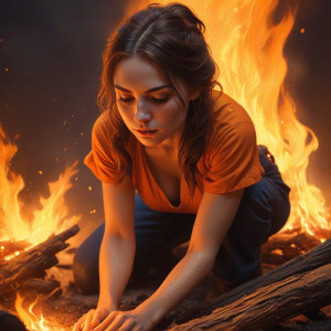 Beautiful woman on her knees on a burning pyre - МХ.jpg