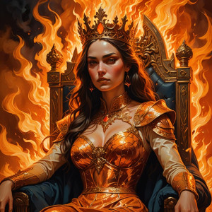 Beautiful woman on a burning throne - DXL.jpg