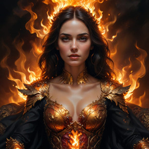 Beautiful woman on a burning throne - AX.jpg