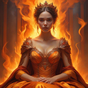 Beautiful woman on a burning throne - MDX.jpg