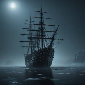 Frozen ghost ship in the Arctic under black moon - J9.jpg