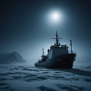 Frozen research vessel in the Arctic under black moon -  J9.jpg